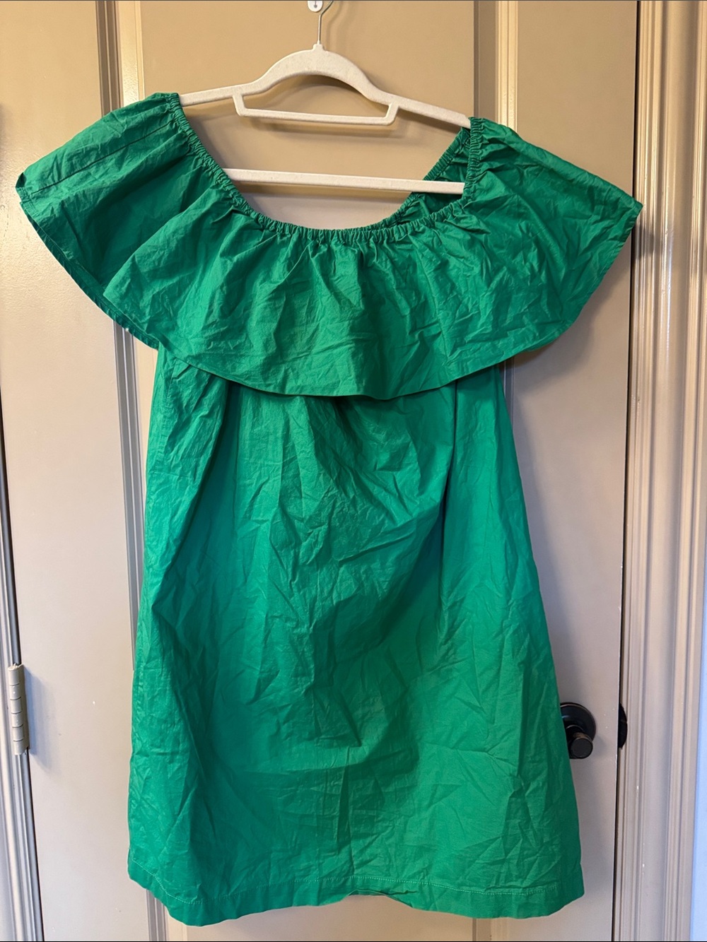Who What Wear Summer Dress in Emerald Green- can be worn on or off shoulders